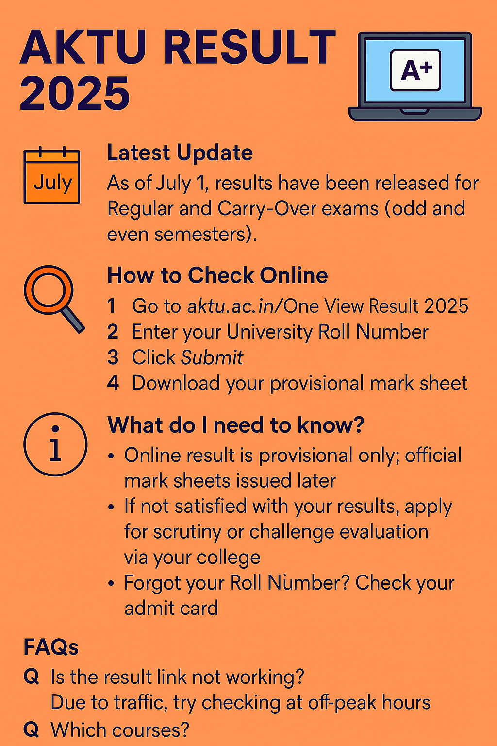 AKTU Result 2025 One View Portal, How to Check